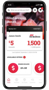 ace rewards app, mobile device