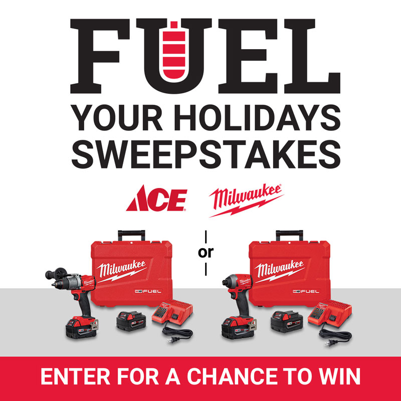 milwaukee tools giveaway, holiday sweepstakes, enter to win tools, central coast ace hardware
