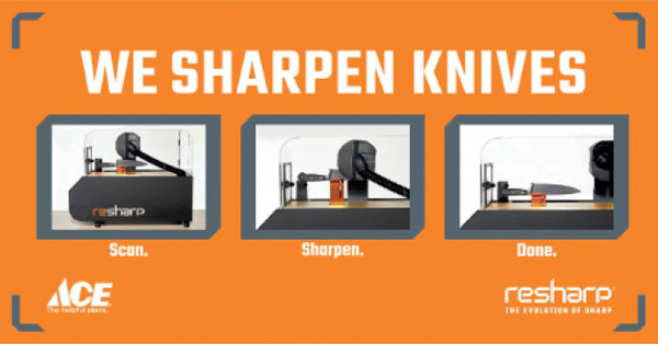 knife sharpening machine, resharp, ace hardware watsonville gilroy