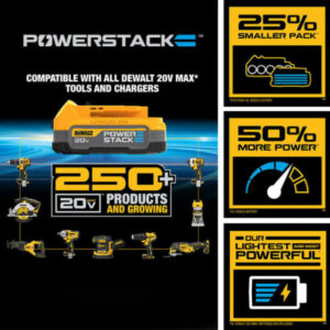 dewalt powerstack battery statistics, power ratings, ace hardware watsonville gilroy