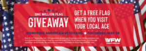one million american flag giveaway, memorial day, central coast ace hardware watsonville gilroy