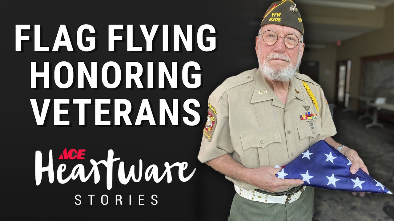 Flag Flying Honoring Veterans