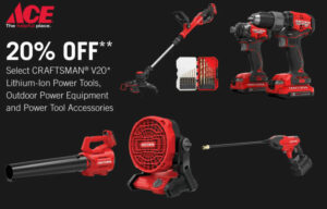 craftsman tool deals, sales, ace hardware racing for a miracle