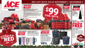 november red hot buys, ace hardware, holiday sales near me