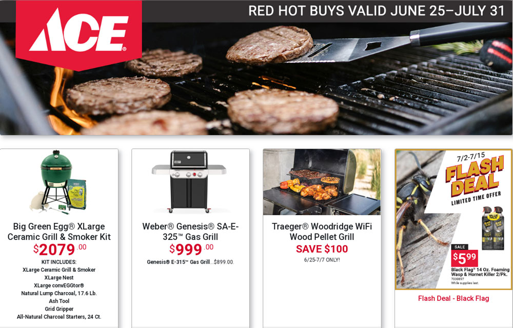 grills on sale near me, deals on big green egg, watsonville, gilroy, marina, ace hardware