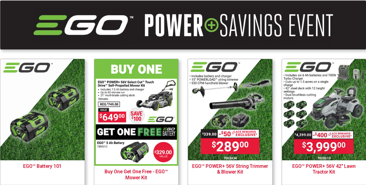 best prices on ego power tools near me, central coast ace hardware