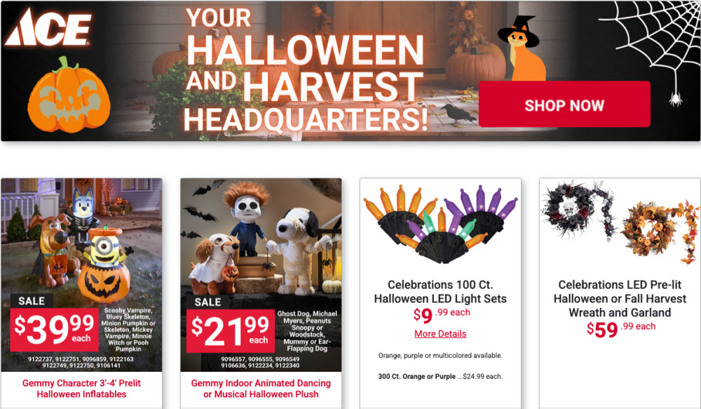 halloween decorations on sale near me, central coast ace hardware